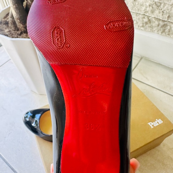 Christian Louboutin Simple Pump 100 Patent Calf Black size 36.5  US size 6 - Picture 11 of 16